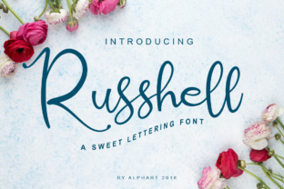 Russhell: The Handwritten Typeface for Engaging Editorial Design