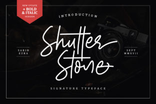 Shutter Stone: A Handwritten Signature Typeface for Modern Branding