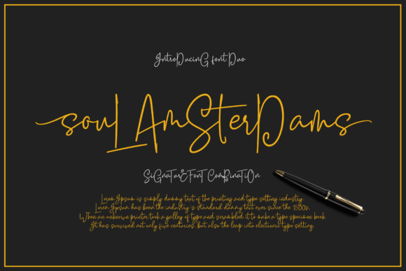 Soul Amsterdams Duo: A Modern Signature Typeface for Web Design